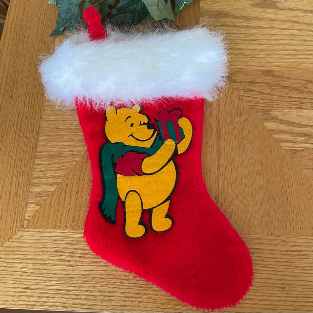 Vintage Winnie the Pooh with Present Stocking